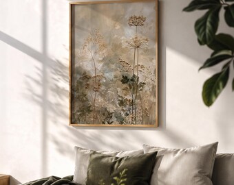 Abstract Wall Art, Japandi Wall Decor, Textured Neutral Landscape Painting