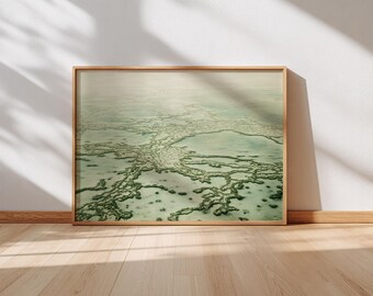 Minimal Japandi Wall Art Printable – Sage Green Organic Coastal Print