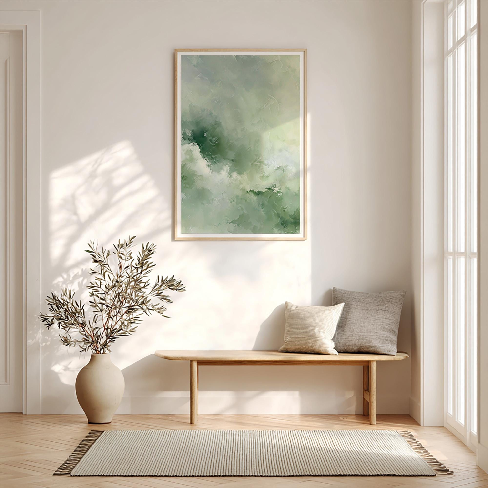 Sage Green Wall Art Printable – Minimal Japandi Wabi Sabi Poster - Etsy