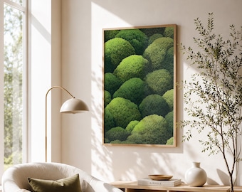 Green Japanese Wall Art Poster – Wabi Sabi Abstract Minimalist Print