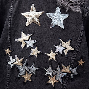 HOOK Star Pack - Iron-on Embroidered Sequin Applique