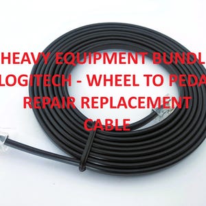 Logitech Farm simulator wheel to pedal black data cable - various cable lengths