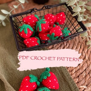Amigurumi, Fragole, Uncinetto, Fragola all&#39;uncinetto, Schema all&#39;uncinetto per fragole, Schema per fragole Amigurumi, Schema all&#39;uncinetto in PDF