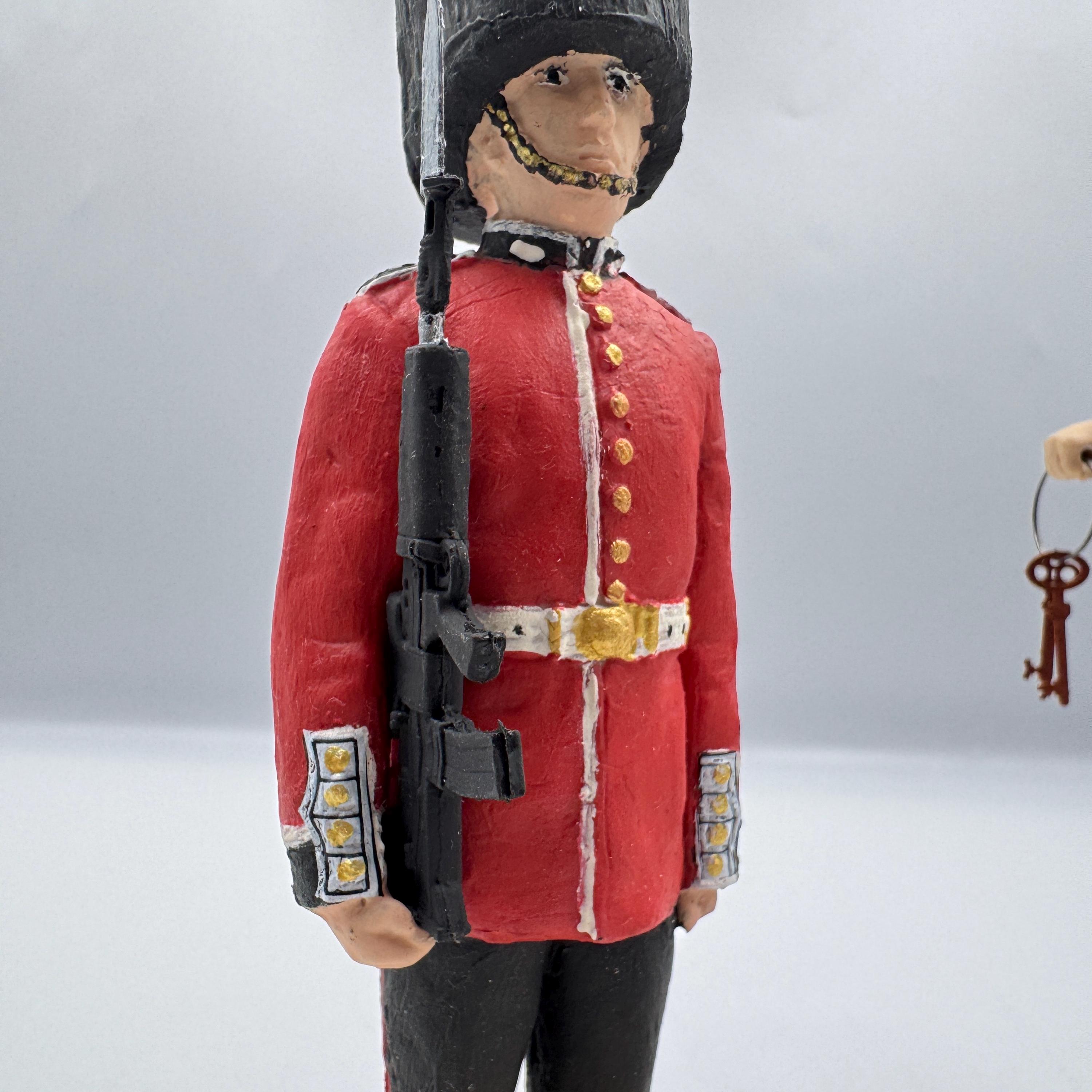 イギリス衛兵フィギュア：手描きビーフィーター擲弾兵衛兵。2体セット 