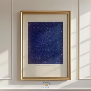 Affiche d'astronomie vintage 1920, impression voie lactée, impression d'astronomie antique, art de la galaxie, impression d'étoile filante, photo de ciel vintage, impression d'espace