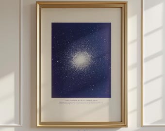 Póster de astronomía vintage de 1920, impresión de la Vía Láctea, impresión astronómica antigua, arte vintage de galaxias, arte de estrellas fugaces, impresión celestial, impresión espacial
