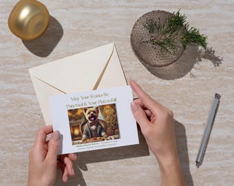 Sir Charles Yorkie Holiday Card | Funny Dog Lover Gift (Digital Download)