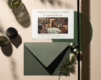 Funny Yorkie Holiday Card | Professor Snugglesworth (Digital Download)