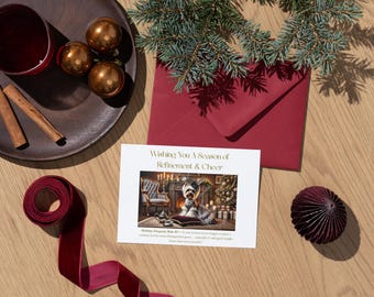 Yorkie Christmas Card | Lady Theadora Holiday Greeting (Digital Download)