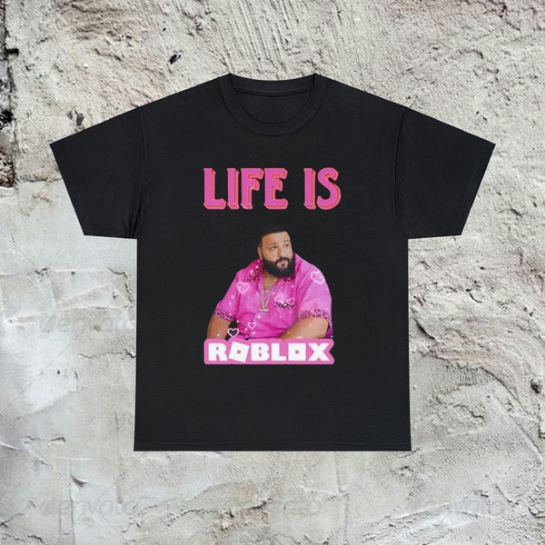 Life Is Roblox T shirt Hiphop Rap Vintage Y2K Unisex Heavy Cotton Graphic Tee Shirt Opium Drill Streetwear Fashion Underground Cool Punk