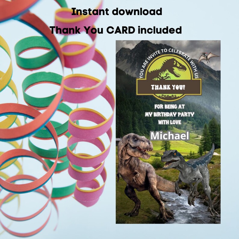 Jurassic World Birthday Invitation Template Dinosaur Birthday