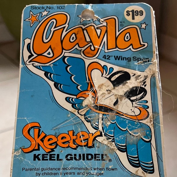 Vintage 1983 Gayla Skeeter Keel Guided Kite NOS