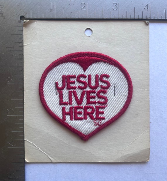 Vintage • 1970’s • Jesus Lives Here • Embroidered… - image 3