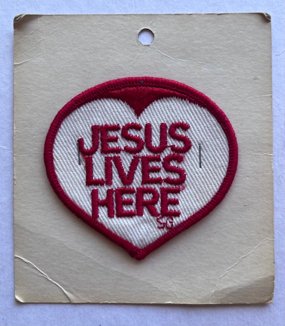 Vintage • 1970’s • Jesus Lives Here • Embroidered… - image 1