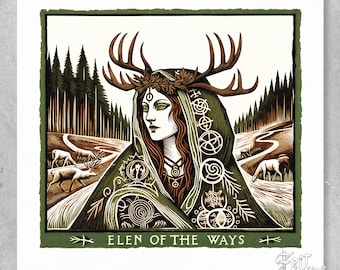 ELEN Of The WAYS - Illustration Art Print (30cm x 30cm)