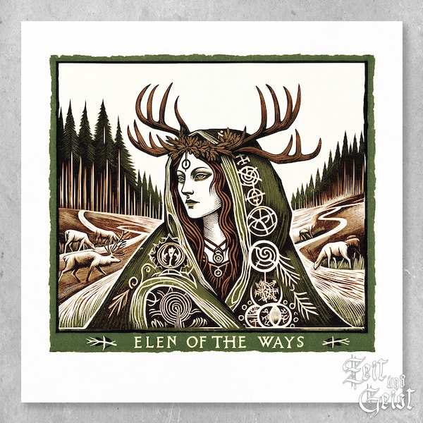 ELEN Of The WAYS - Illustration Art Print (30cm x 30cm)