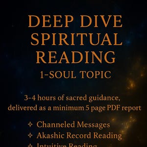 Deep Dive Spiritual Reading - Akasha Chronik • Channelte Botschaften • Tarot/Orakel • Pendel • Intuitives Lesen