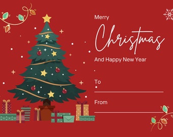 Christmas Gift Card Template