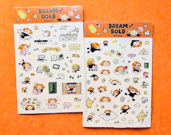 Dream Bold Washi Sticker Sheet, Kawaii Stickers