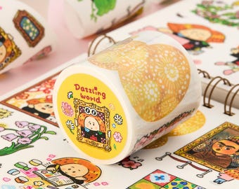 Kisscut Washi Tape - Dazzling World | Sparkle Jourrnal Tape | Die cut Bling Sticker | RiN! Studio
