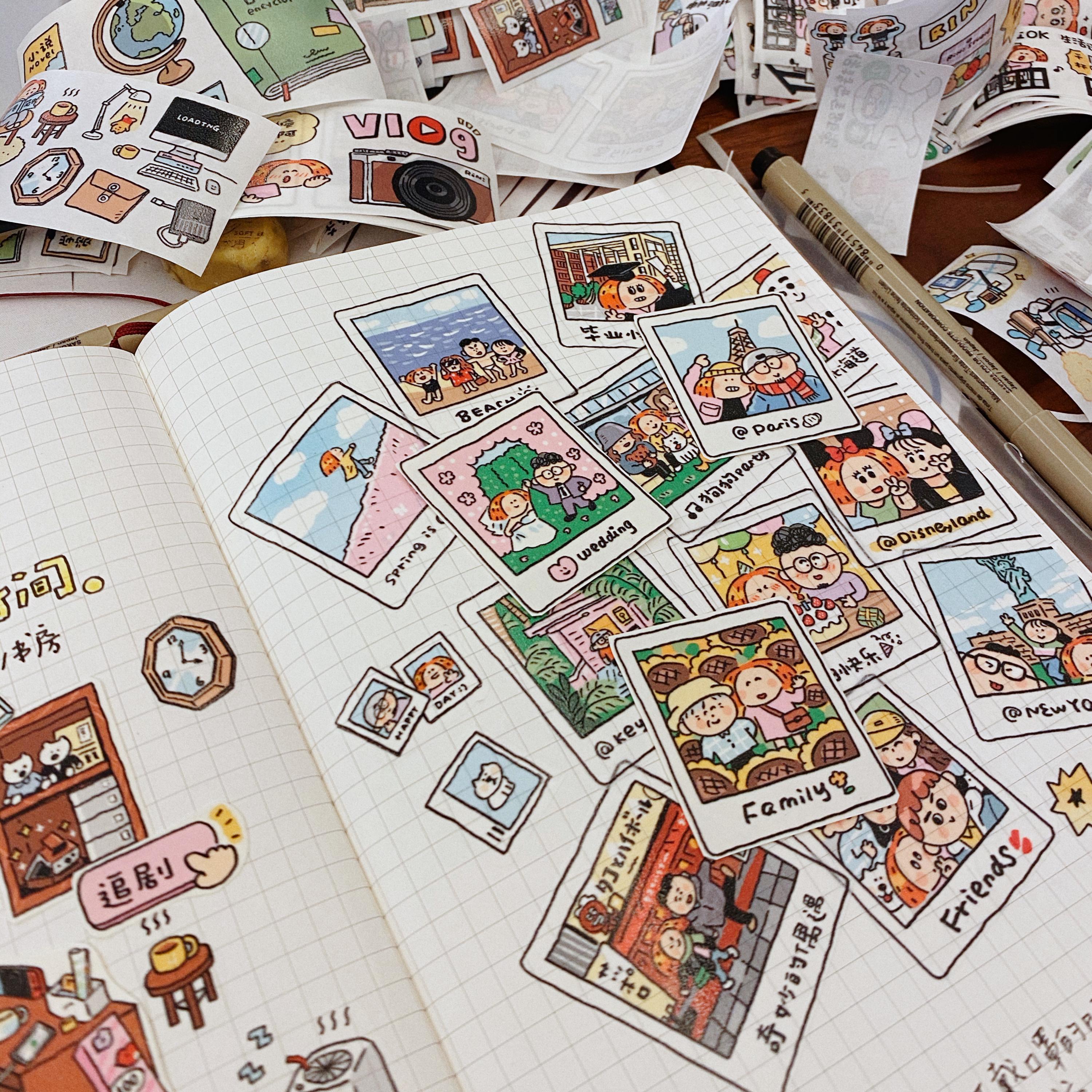 Kawaii Washi Stickers: Study Room Decor, Instax Stickers - Etsy