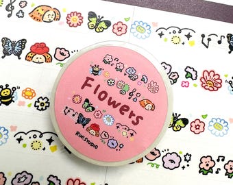 Flowers mini Washi Tape - RiN! Studio