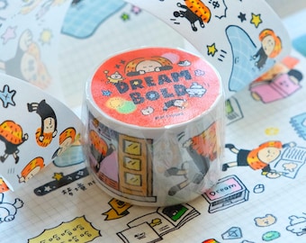Dream Bold Washi Tape, Kawaii Scrapbook Tape