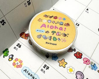 Aloha Hawaii mini Washi Tape - summer & beach vibe RiN! Studio