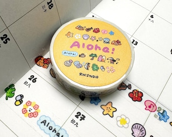 Aloha Hawaii mini Washi Tape - summer & beach vibe RiN! Studio