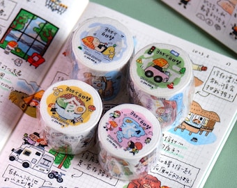 Dream Transportation Washi, Dream Car Washi, Cute washi, Bullet Journal, BuJo Stickers, Day Planner Stickers, Cute Washi V25