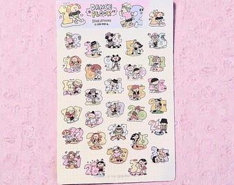 Dance Floor Sticker: RiN Studio Kawaii Journaling Sticke Vol. 22