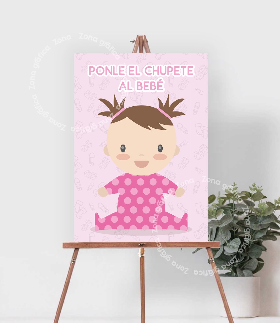 Juego Baby Shower, Ponle El Chupete Al Bebé, Juegos Baby Shower Español ...
