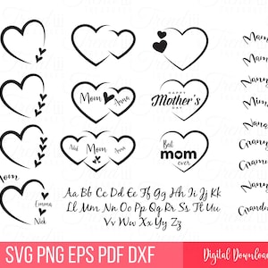 Coração Grand Kid Nome Svg, Coração Personalizado Neto Nome Svg, Personalizado Mama Cricut Design, Dia das Mães Svg, Presente de Dia dos Pais, Presente de Dia das Mães
