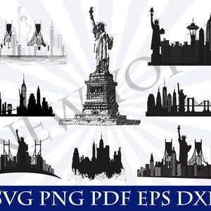 New York Svg Bundle, New York Svg, New York Vector, New York City Svg, Eps, Png, Dxf, United States, City Skyline Svg, New York Shirt Png.
