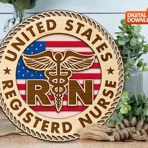 Vereinigten Staaten Rentner Krankenschwester Steht Lasercut Plotter, USA Flagge Lasercut, 3D Standing Nurse Plotter, Militärischen Schriftzug, Independence Day Table Top Decor