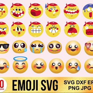 Emojis Svg Bundle, Emojis Clipart, Smiley Face Svg, Emoji Everywhere Svg, Emoji Icons Svg, Smiley Svg Bundle, Emoji Vector Svg, Emojis Svg