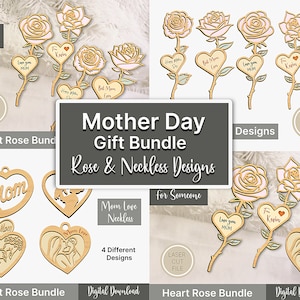 Happy Mother's Day bloemencadeau, Moederdagcadeau, Moederdag liefde, SVG-bestanden, GlowForge getest, SVG lasergesneden bestand Cricut, moedercadeaus.