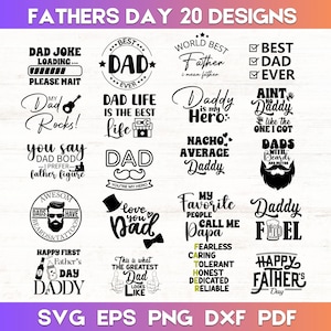 Fathers Day Svg Bundle, Dad svg, Father svg, Papa svg, Best dad ever svg, Grandpa svg, Family svg bundle, Svg Cut Files For Cricut