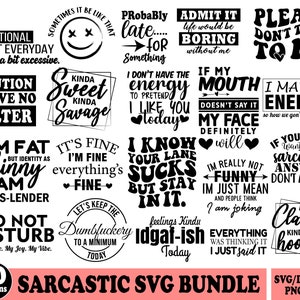 Retro sarcastische Svg, sarcastische gezegden Svg, volwassen humor Svg, sarcastische Svg bundel, grappige citaten Svg, Sassy bundel svg, Silhouette Cut-bestanden.