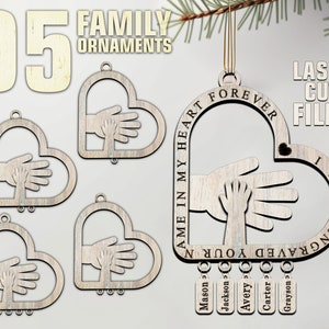 Personalisierte Mama und Kind Hände Herz Stand Decor SVG, Split Monogramm Familien Name Zeichen, Muttertagsgeschenke, Ostern Kleiderbügel, Vatertagsgeschenk.