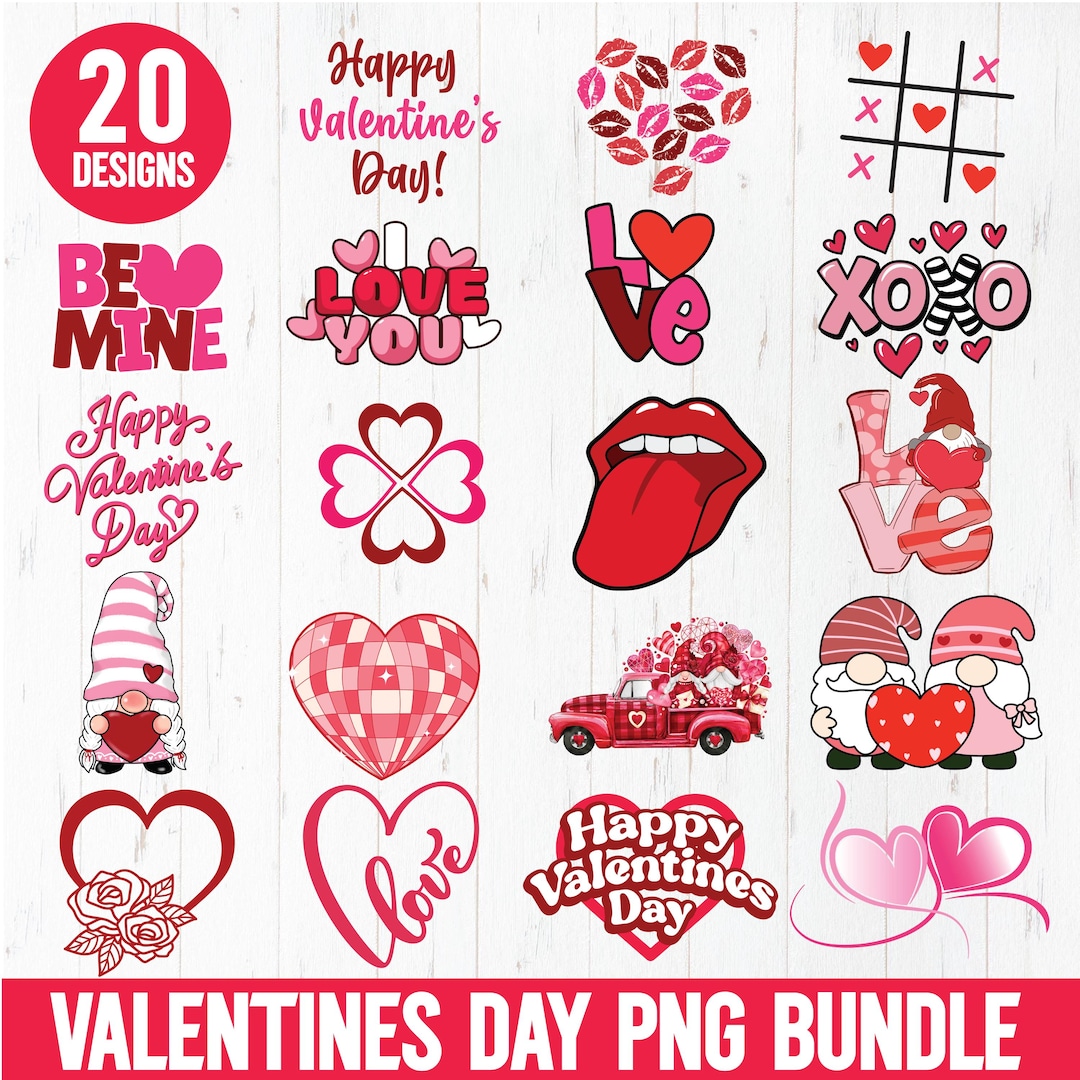 Valentines Bundle PNG, Valentine Png, Coquette Png, Retro Valentine Png ...