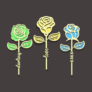 Two Layered Rose Laser Cut Bundle, Christmas Vector Files Wood Laser ...