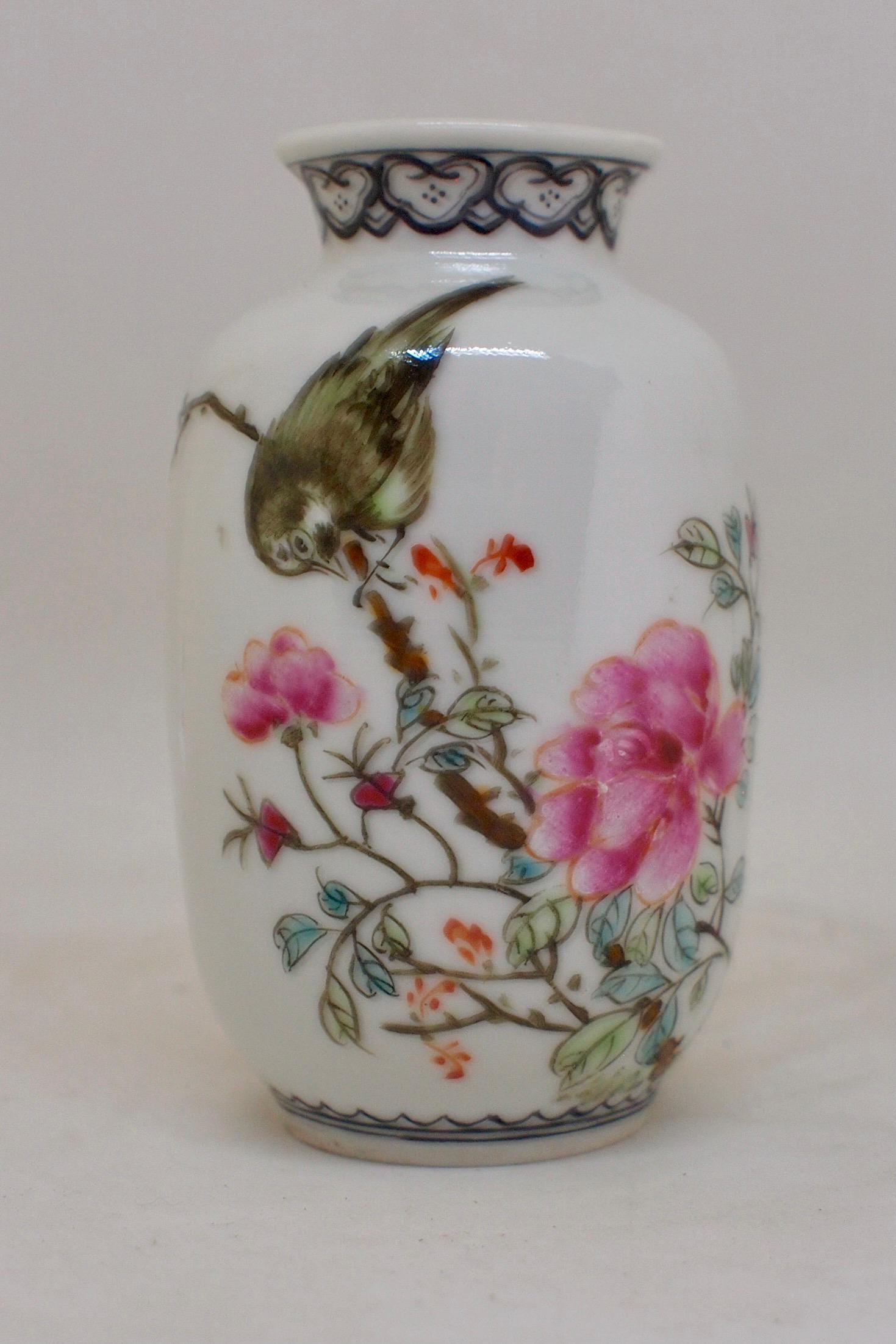 XIALON 9.8 Jingdezhen Porselein Bloem Vogel Patroon Vaas Ornamenten Antieke Collectie Decor