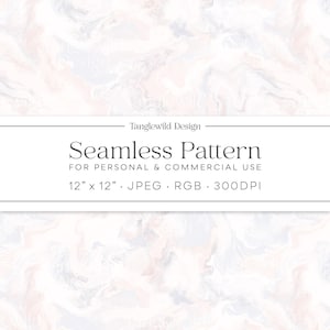 Dreamy Pastel Marble Seamless Repeat Pattern, Instant Download Digital Paper, Faux Granite Quartz Stone Effect, Subtle Marbleized Texture