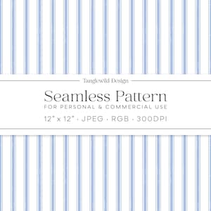 Minimalistischer klassischer tickender Streifen in Periwinkle Blau & Weiß, geometrisches digitales Papier, Frühlingsmuster, Jungenstreifen-Wiederholungsmuster
