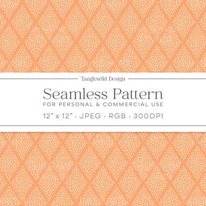Strukturierte Diamant Gitter geometrische nahtlose Muster, Herbst Saison orange, sofortiger Download digitales Papier, Natur inspiriert abstrakt