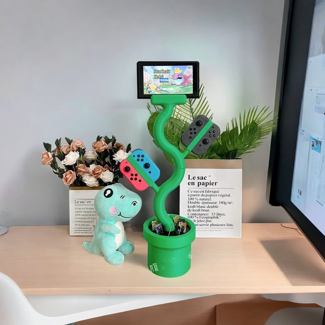 Anime Nintendo Switch Plant Stand Charging Station Gaming Holder, Video