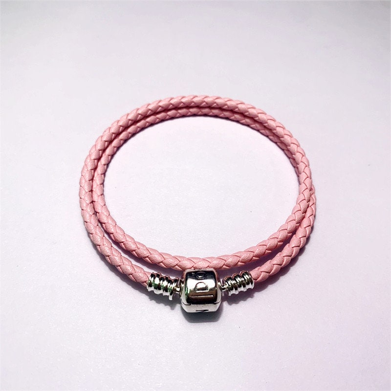 Pandora pink cheap leather bracelet