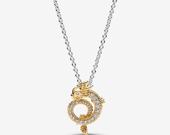 Pandora Two-tone Chinese Year of the Dragon Collier Necklace