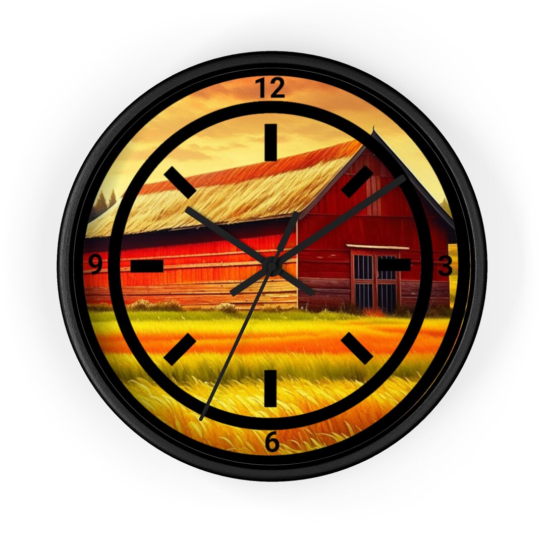 Wall Clock Barn Clock Outdoor Clock Rustick Clock 1960 Clock Vintage